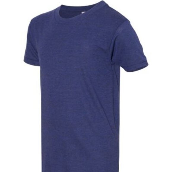 NWT AMERICAN APPAREL YOUTH UNISEX TRIBLEND TEE TRI-INDIGO 8 - Picture 4 of 10